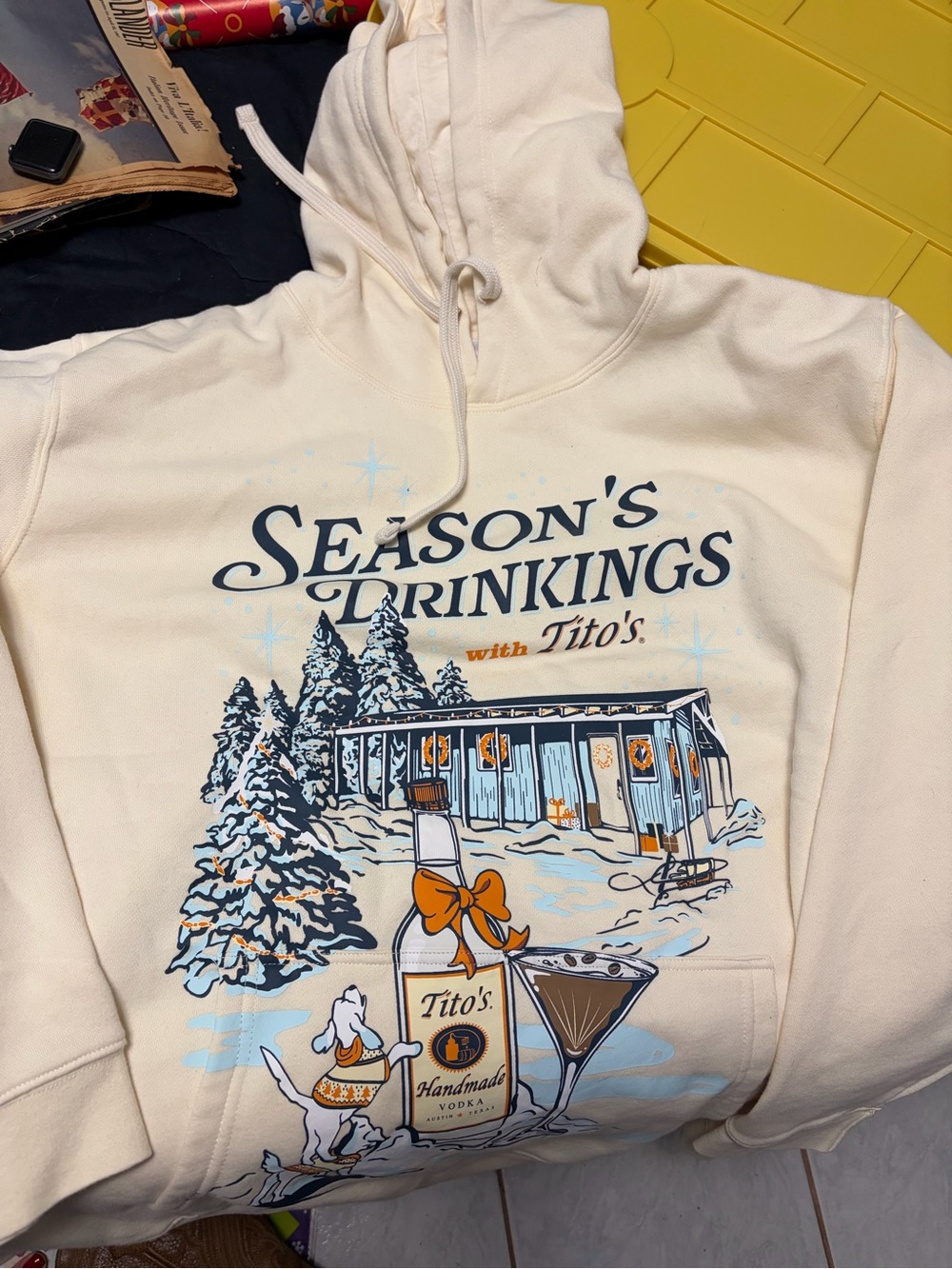 Tito's Cream Graphic Zip-Up Hoodie